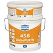 DisboPUR W 458 Water‑Based PU – two‑component polyurethane floor coating with low VOC, high abrasion resistance and color stability, ideal for interior car parks, production areas and showrooms needing durable finish